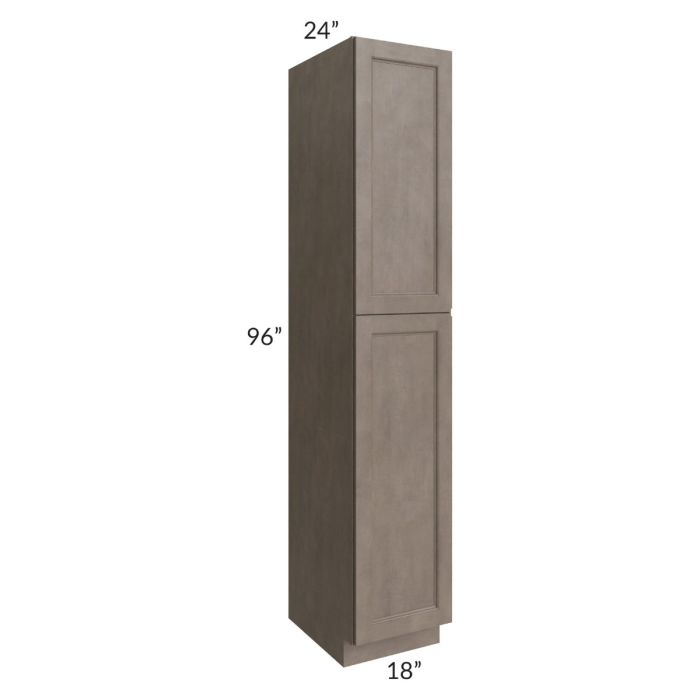 RTA Providence Natural Grey 18" x 96" Wall Pantry with 1 Decorative End Panel