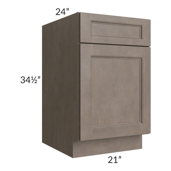 RTA Providence Natural Grey 21" Base Cabinet with 1 Decorative End Panel