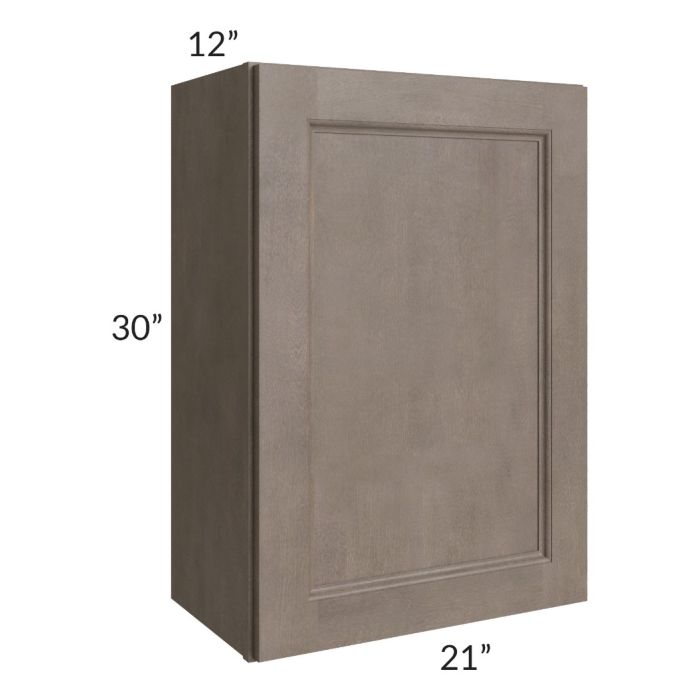 RTA Providence Natural Grey 21" x 30" Wall Cabinet with 2 Decorative End Panels
