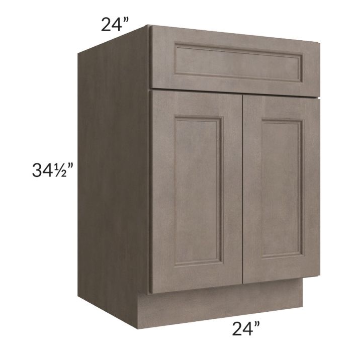 RTA Providence Natural Grey 24" Base Cabinet with 1 Decorative End Panel