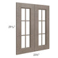 RTA Providence Natural Grey 24" x 30" Mullion Glass Doors Only with Glass Included