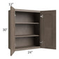 RTA Providence Natural Grey 24" x 30" Wall Cabinet with 2 Decorative End Panels