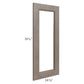 RTA Providence Natural Grey 24" x 36" Wall Diagonal Corner Glass Door Only with Glass Included