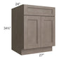 RTA Providence Natural Grey 27" Base Cabinet with 2 Roll Out Trays