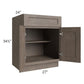 RTA Providence Natural Grey 27" Base Cabinet with 2 Roll Out Trays