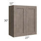 RTA Providence Natural Grey 27" x 30" Wall Cabinet with 1 Decorative End Panel