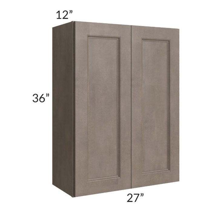 RTA Providence Natural Grey 27" x 36" Wall Cabinet with 1 Decorative End Panel
