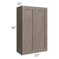 RTA Providence Natural Grey 27" x 42" Wall Cabinet with 1 Decorative End Panel