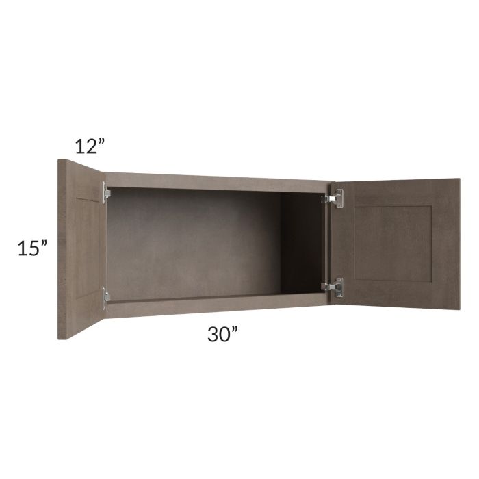 RTA Providence Natural Grey 30" x 15" Wall Cabinet
