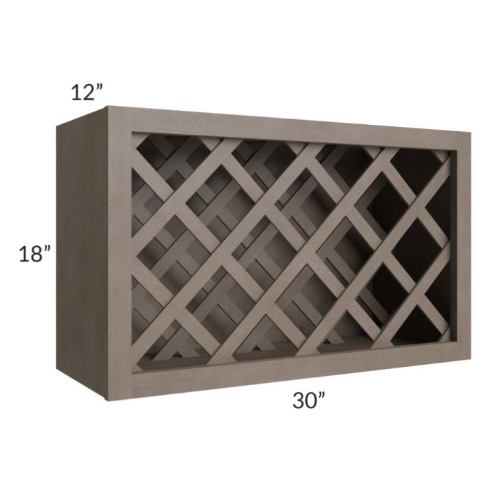 RTA Providence Natural Grey 30" x 18" Wine Rack Cabinet