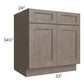 RTA Providence Natural Grey 33" Base Cabinet with 1 Roll Out Tray