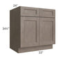 RTA Providence Natural Grey 33" Sink Base Cabinet