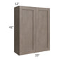 RTA Providence Natural Grey 33" x 42" Wall Cabinet with 2 Decorative End Panels