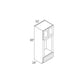 RTA Providence Natural Grey 33" x 90" Double Oven or Oven/Microwave Cabinet