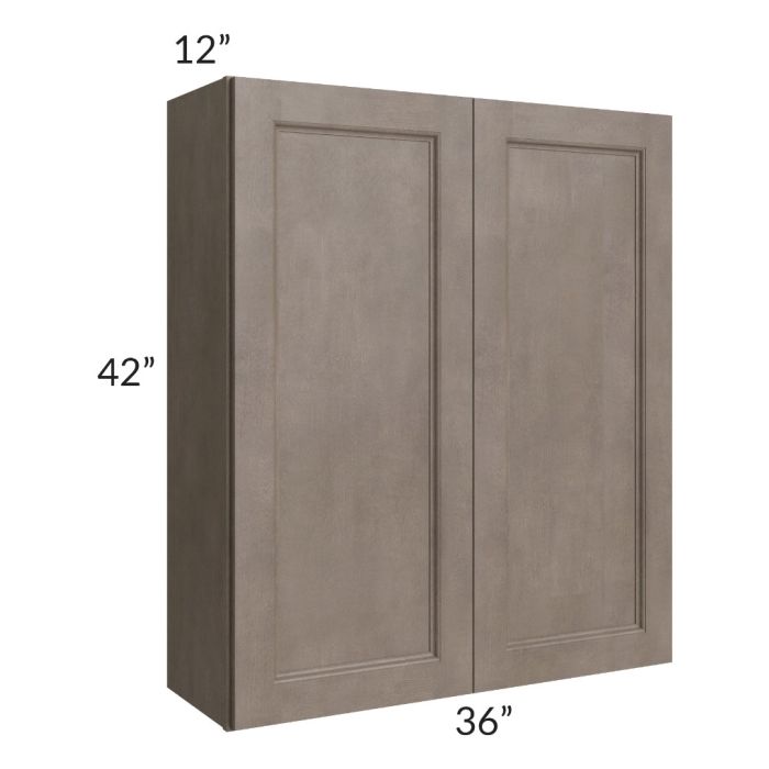RTA Providence Natural Grey 36" x 42" Wall Cabinet with 2 Decorative End Panels