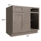 RTA Providence Natural Grey 42"-45" Blind Base Corner Cabinet