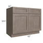 RTA Providence Natural Grey 42" Sink Base Cabinet