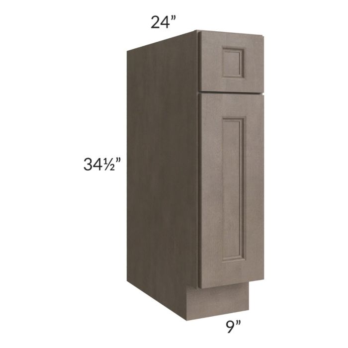 RTA Providence Natural Grey 9" Base Cabinet with 2 Decorative End Panels