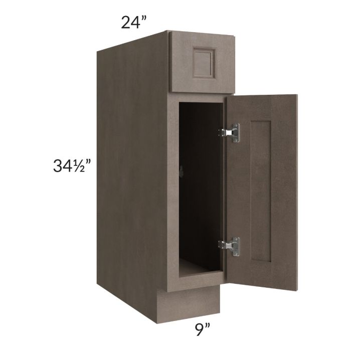 RTA Providence Natural Grey 9" Base Cabinet with 2 Decorative End Panels