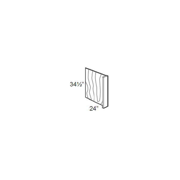 RTA Providence Natural Grey Appliance End Panel with a 3" Return