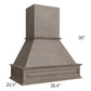 RTA Providence Natural Grey Wood Range Hood