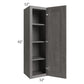 RTA Providence Slate Grey 12" x 42" Wall Cabinet
