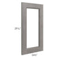 RTA Providence Slate Grey 15" x 30" Glass Door Only with Glass Included