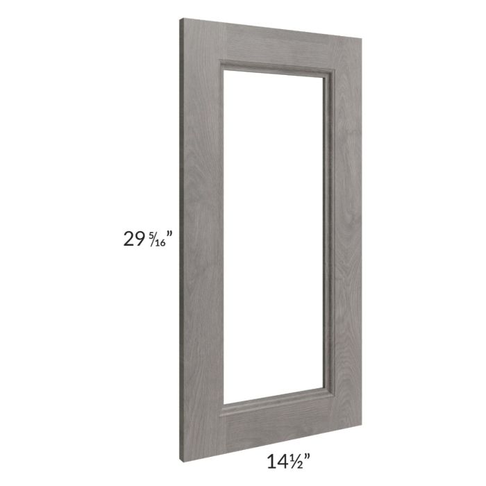 RTA Providence Slate Grey 15" x 30" Glass Door Only with Glass Included