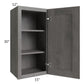 RTA Providence Slate Grey 15" x 30" Wall Cabinet with Mullion Glass Door