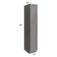 RTA Providence Slate Grey 15" x 84" Wall Pantry with 4 Roll Out Trays