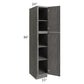 RTA Providence Slate Grey 15" x 84" Wall Pantry with 4 Roll Out Trays