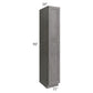 RTA Providence Slate Grey 15" x 90" Wall Pantry with 3 Roll Out Trays
