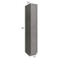 RTA Providence Slate Grey 15" x 96" Wall Pantry with 4 Roll Out Trays