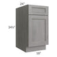RTA Providence Slate Grey 18" Base Cabinet with 2 Roll Out Trays