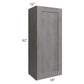 RTA Providence Slate Grey 18" x 42" Wall Cabinet with Glass Door