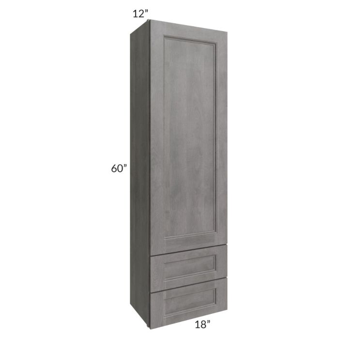 RTA Providence Slate Grey 18" x 60" Wall Cabinet With Drawers