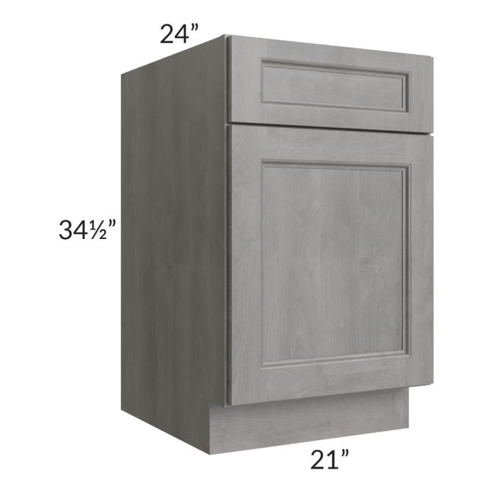 RTA Providence Slate Grey 21" Base Cabinet with 2 Decorative End Panels
