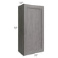 RTA Providence Slate Grey 21" x 42" Wall Cabinet