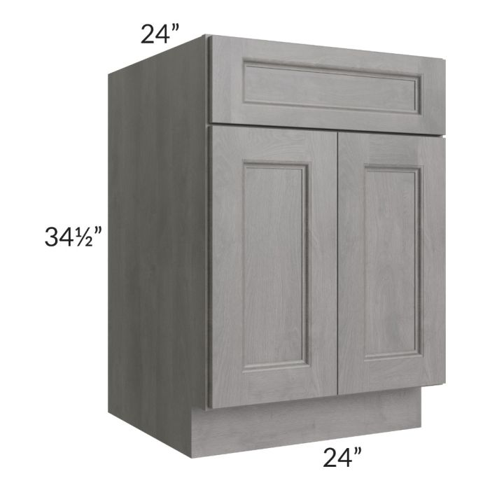 RTA Providence Slate Grey 24" Base Cabinet with 2 Decorative End Panels