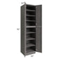 RTA Providence Slate Grey 24" x 96" Wall Pantry with 2 Roll Out Trays