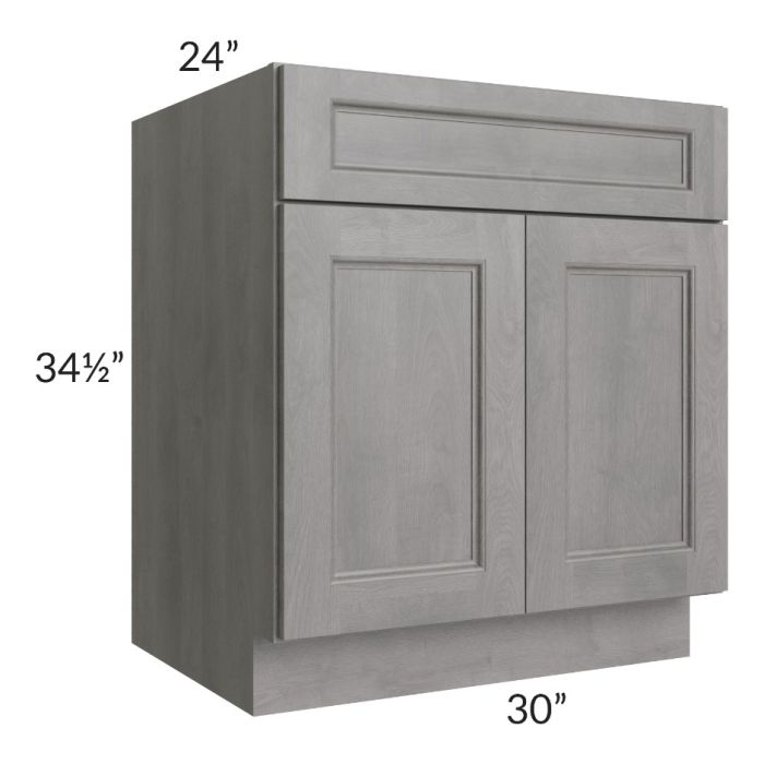 RTA Providence Slate Grey 30" Base Cabinet with 1 Decorative End Panel