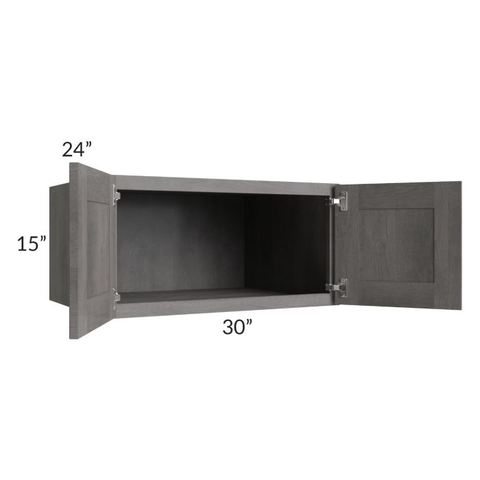 RTA Providence Slate Grey 30" x 15" x 24" Wall Cabinet