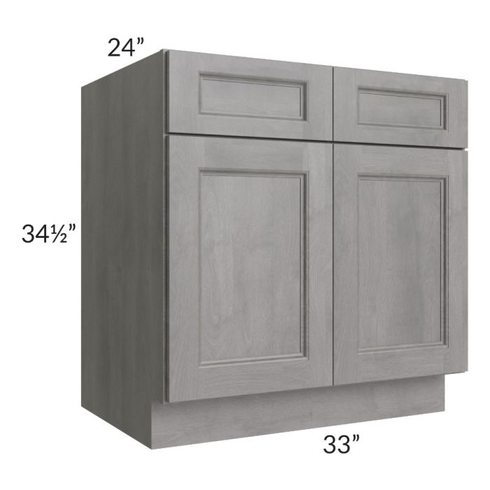 RTA Providence Slate Grey 33" Base Cabinet with 1 Decorative End Panel