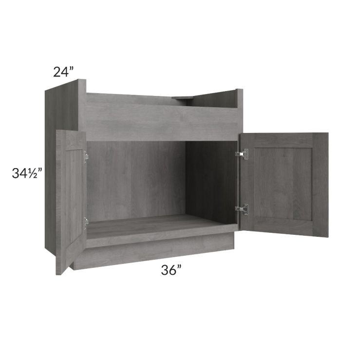 RTA Providence Slate Grey 36" Farm Sink Base Cabinet