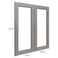RTA Providence Slate Grey 36" x 42" Glass Door Only with Glass Included