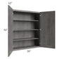 RTA Providence Slate Grey 36" x 42" Wall Cabinet with Glass Door and Mullion Glass Door