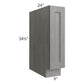 RTA Providence Slate Grey 9" Full Height Door Base Cabinet with 1 Decorative End Panel