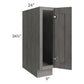 RTA Providence Slate Grey 9" Full Height Door Base Cabinet with 1 Decorative End Panel