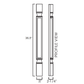 RTA Providence Slate Grey POLE75-B3x3-TG Decorative Half Leg
