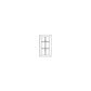 RTA Providence White 15" x 36' Mullion Glass Door Only with Glass Included
